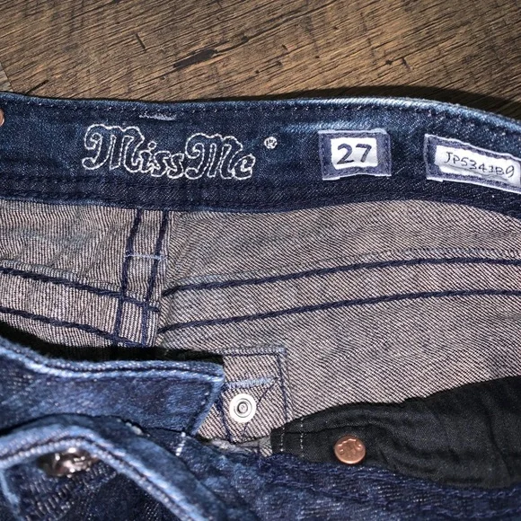 Miss Me Bootcut Jeans Women Size 27 Bling Rhinestone - Picture 5 of 6